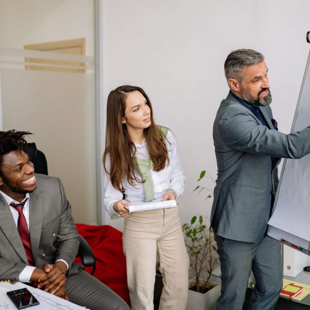 Man conducting training over his staff for workplace investigations in Texas. 